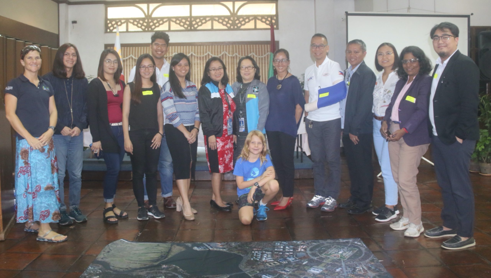 She Maps STEM Professional Development team with youth development coordinators from Philippines