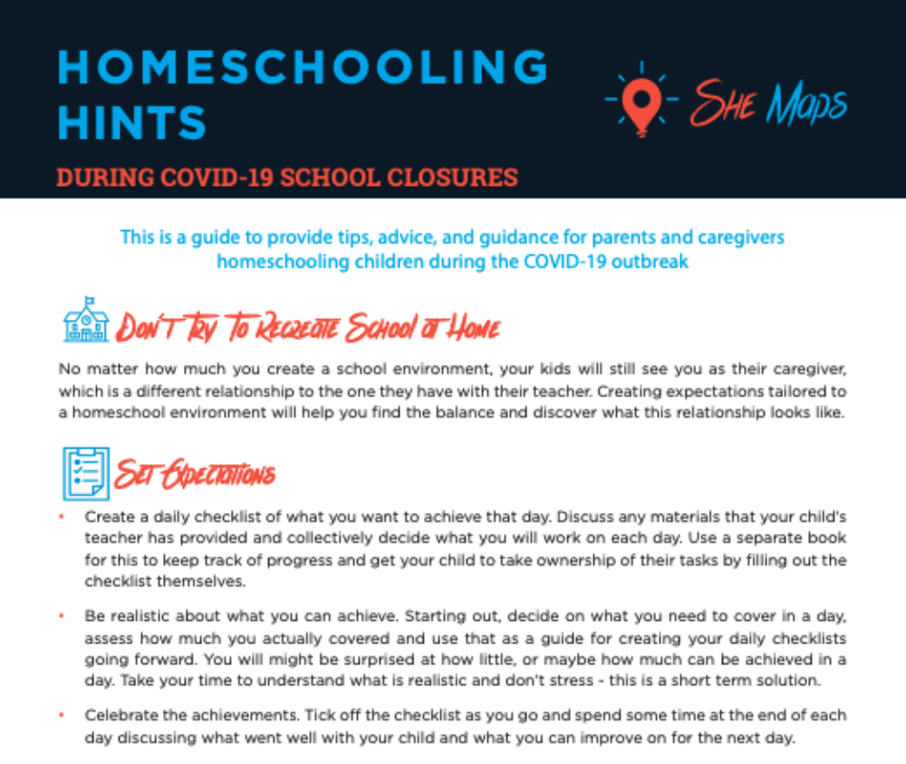 Homeschooling tips infographic