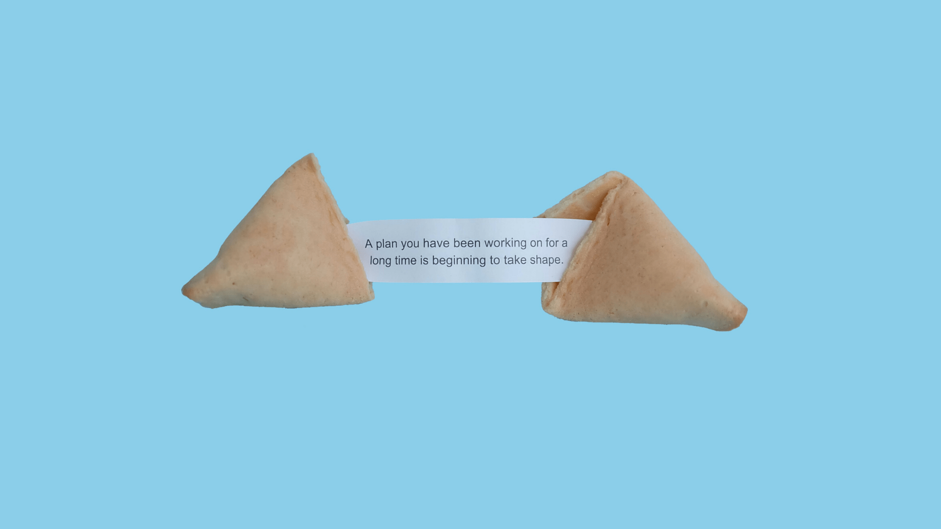 a cookie cracked open to tell your fortune