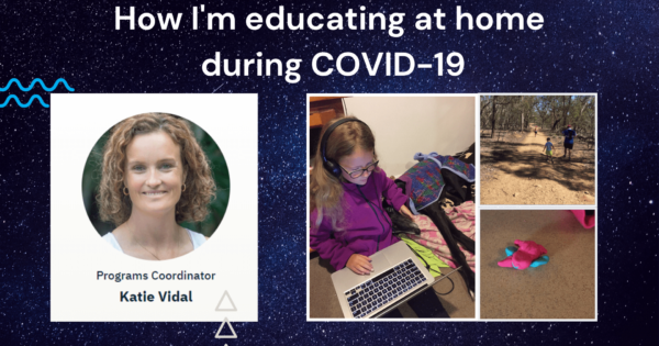 banner image showing Katie Vidal's daughter who's getting homeschooled in 2020 due to covid-19 school closures