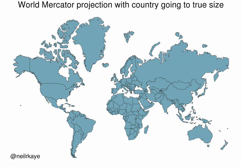 Mercator's projection of the world is controversial