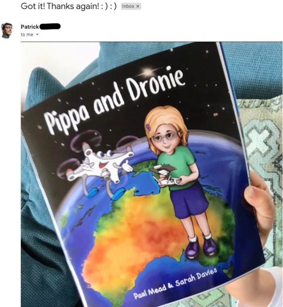 a copy of Pippa and Dronie book