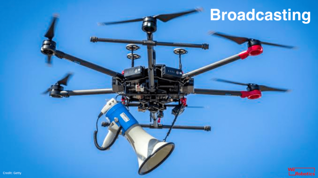 a large drone that can be used for audio broadcasting