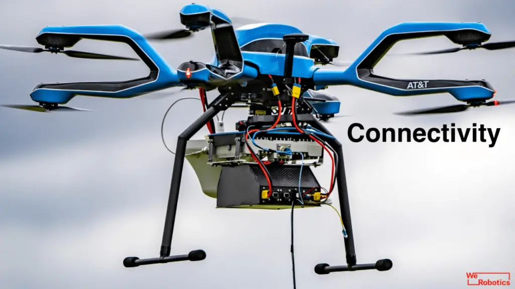 a drone used as a flying cellphone tower for improved connectivity in hard-to-reach areas