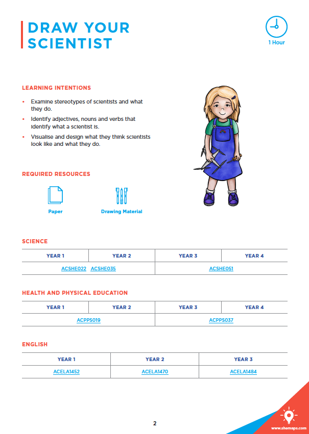 draw your scientist activity sheet from Pippa and Dronie book