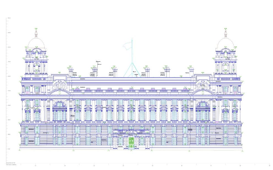 Land Surveyor AutoCAD drawing of Churchill’s Old War Office