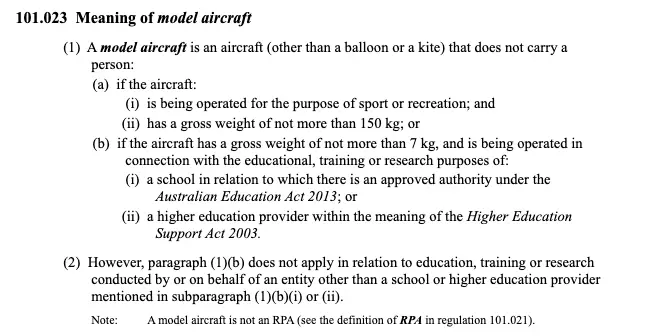Meaning model aircraft