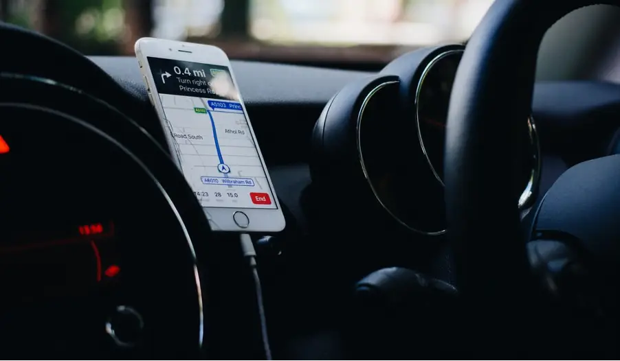 GPS in car