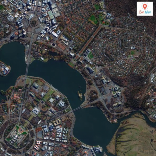 Canberra clear aerial image