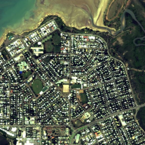 Coastal villages in Darwin satellite image