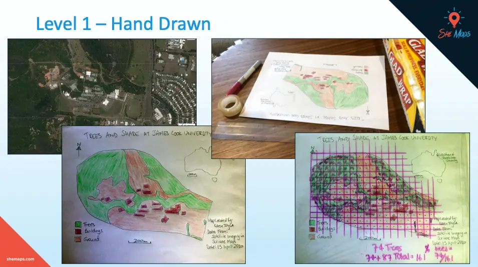 mapping for kids Level 1 hand-drawn GIS map