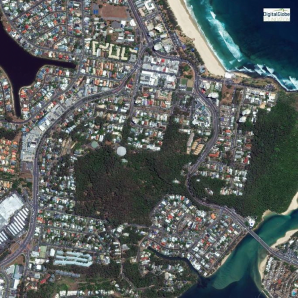 Gold Coast clear aerial view she maps image mat