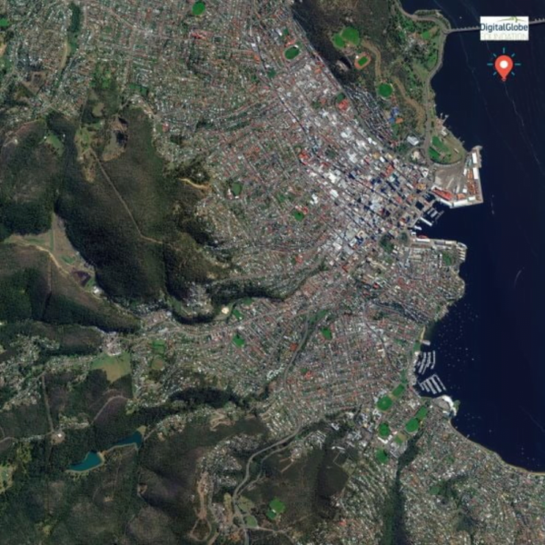 Hobart satellite image