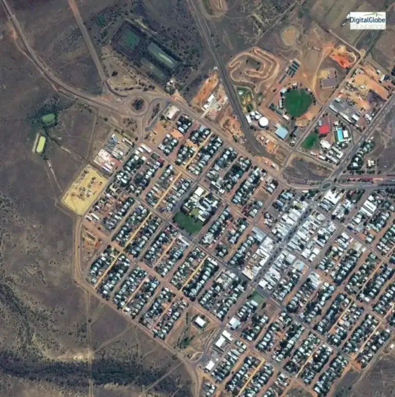 Longreach villages and landscape top view she maps image mat