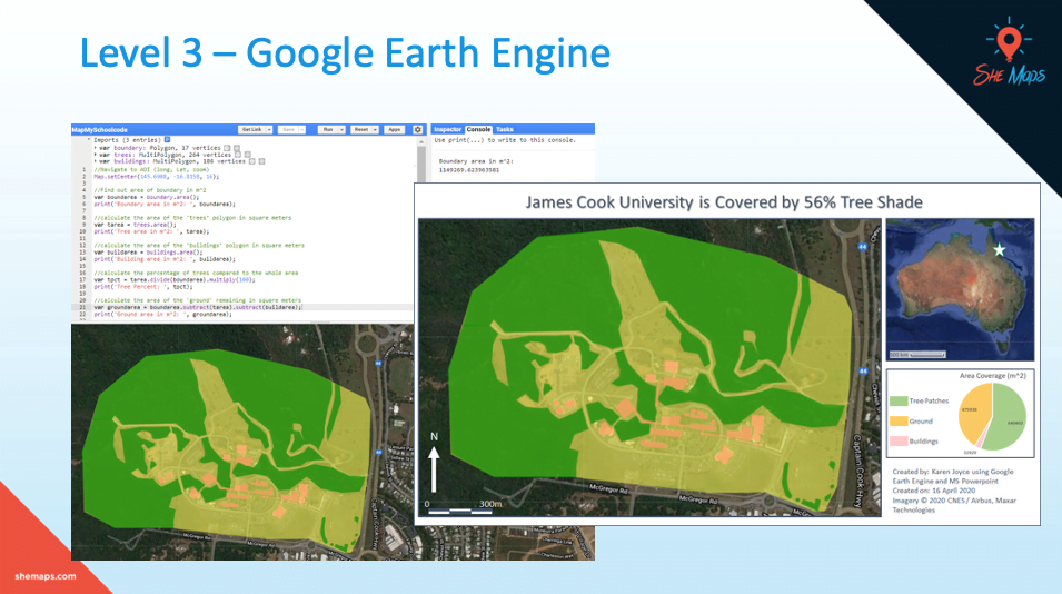 mapping for kids Level 3: Mapping James Cook University on Google Earth engine