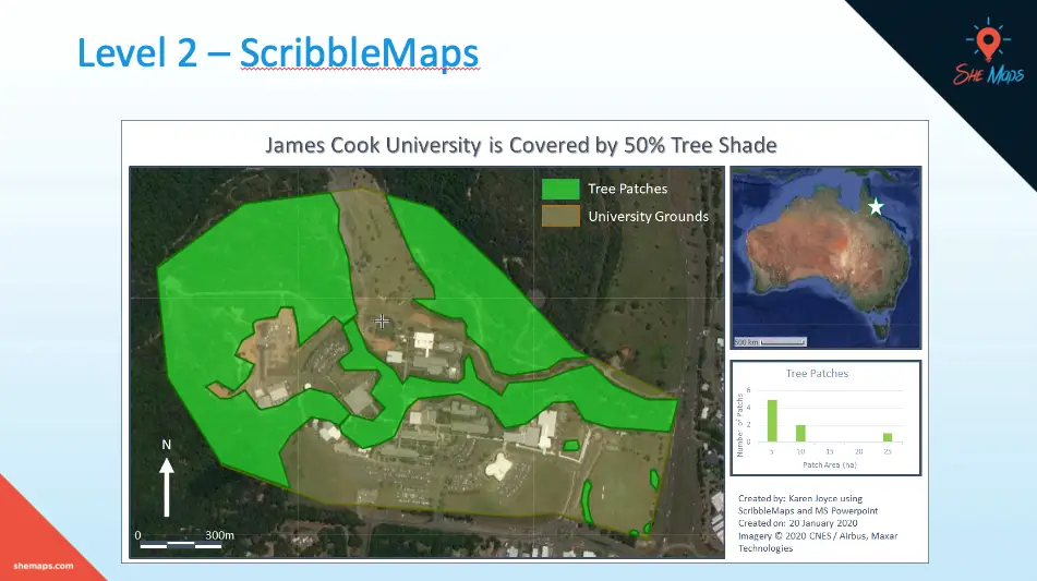 mapping for kids Level 2 Scribble Map of James Cook University