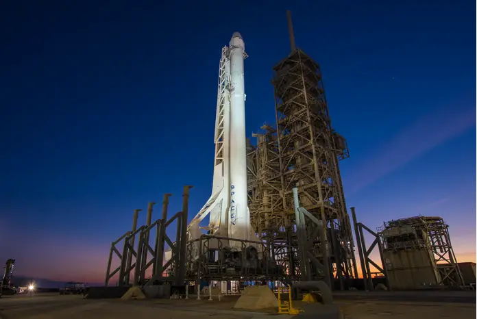 a space rocket preparing for lift off