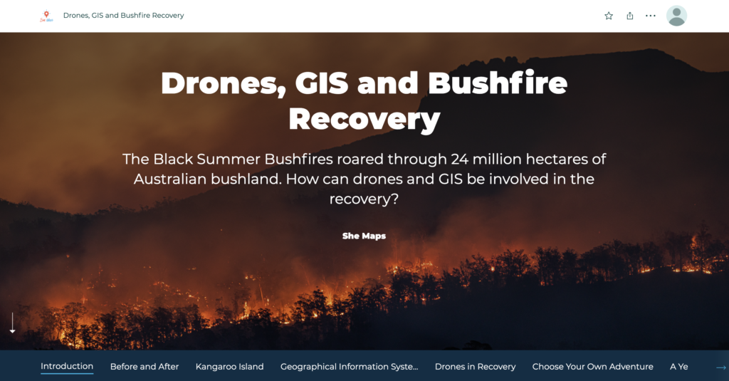 shemaps bushfire storymap example