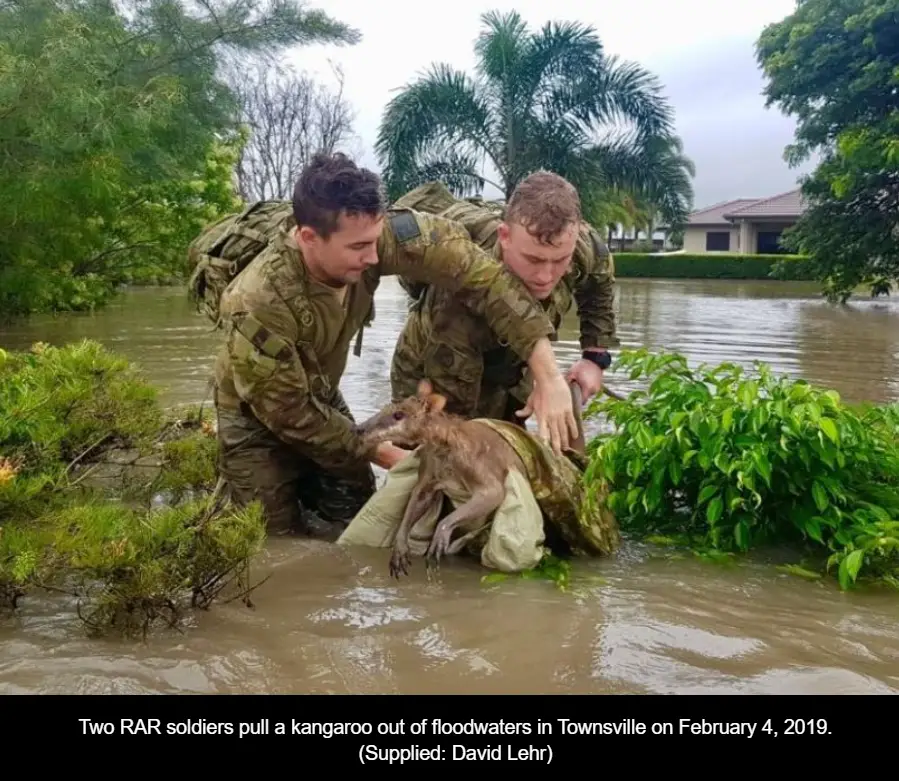 2019 townsville flood response rar soldiers