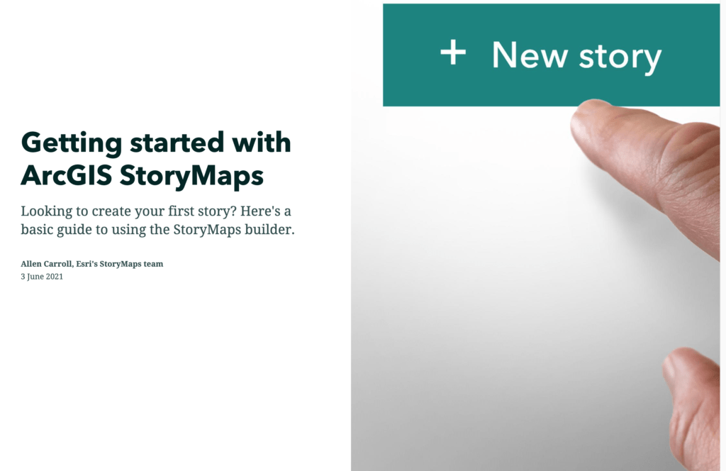 getting started with arcgis storymaps