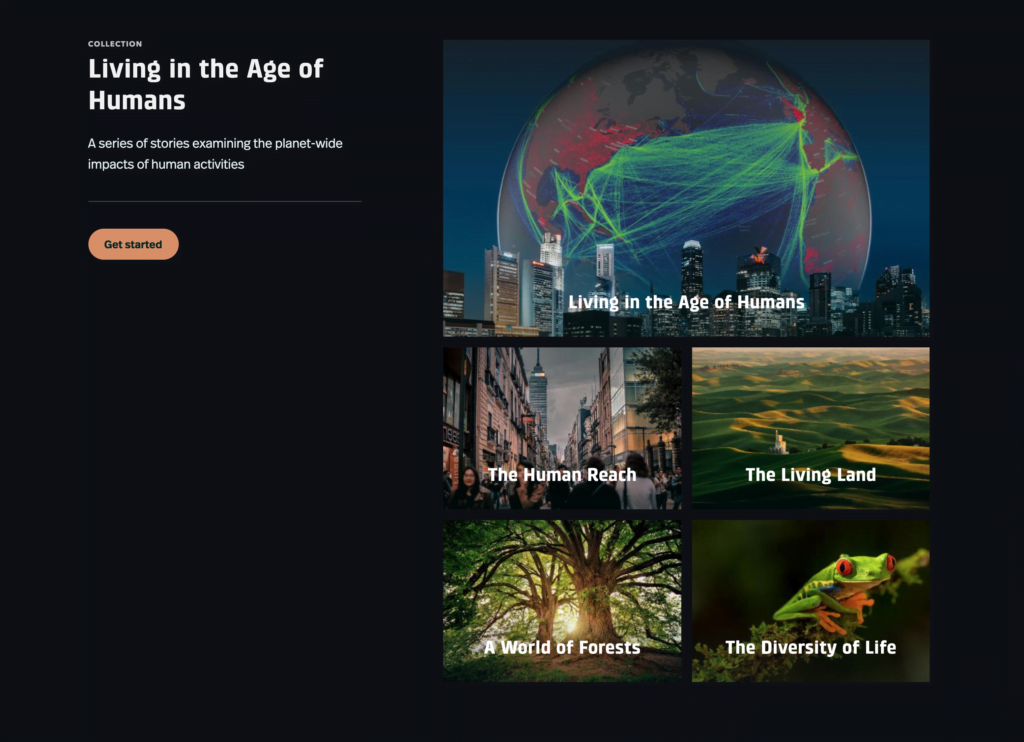 living in the age of humans esri storymaps