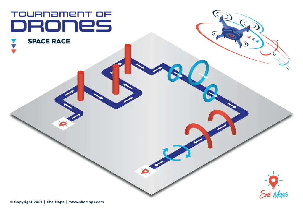space race she maps tournament of drones
