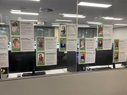 Women Computer Science posted on the wall