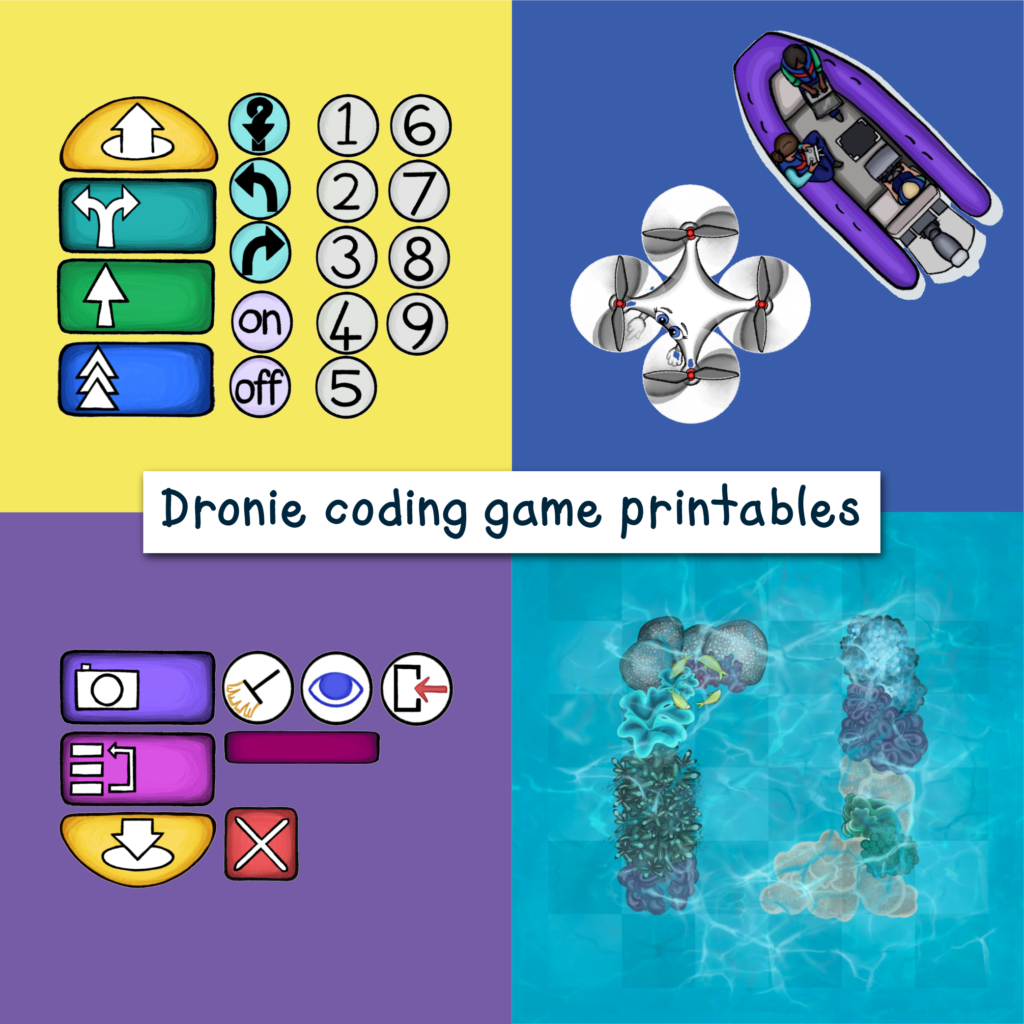 p&d dronie coding game pritables