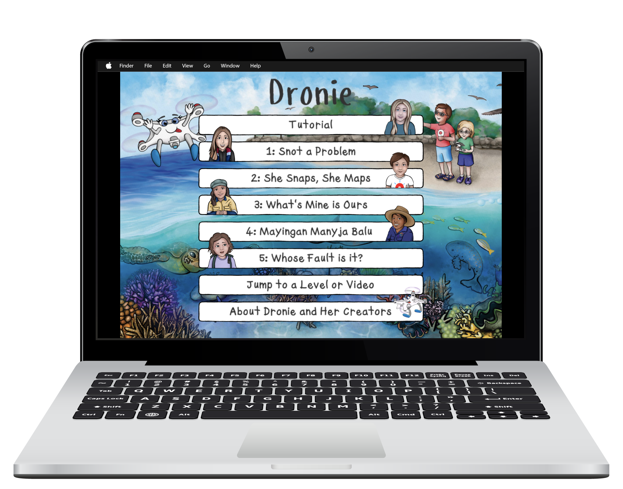 Pippa and Dronie web based game