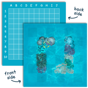 Pippa and Dronie image mat double sided