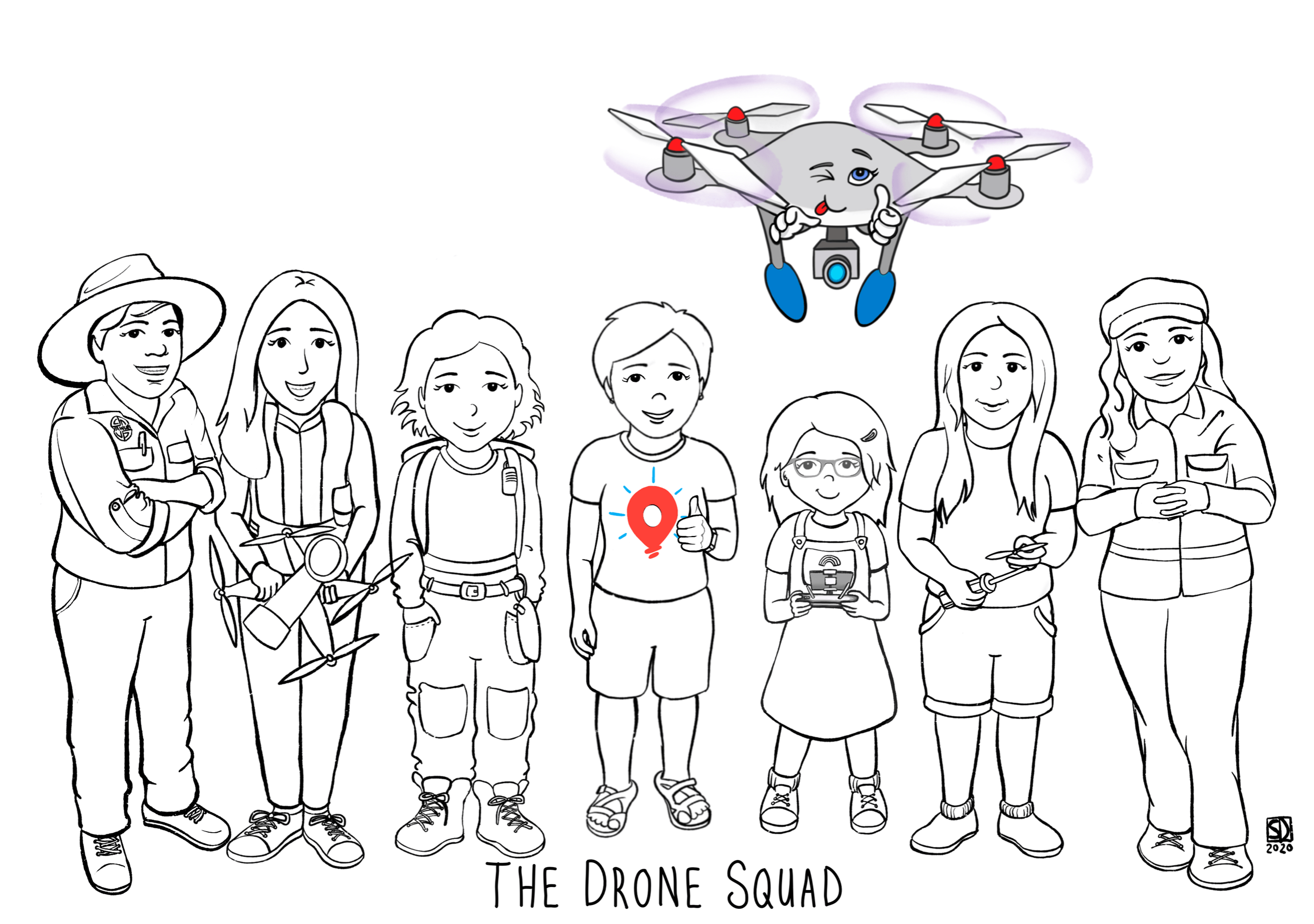 The Drone Squad - Colour In - Free Download