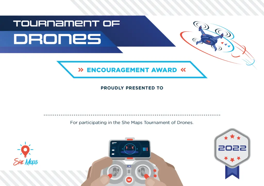 She Maps tod certificate encouragement award 2022