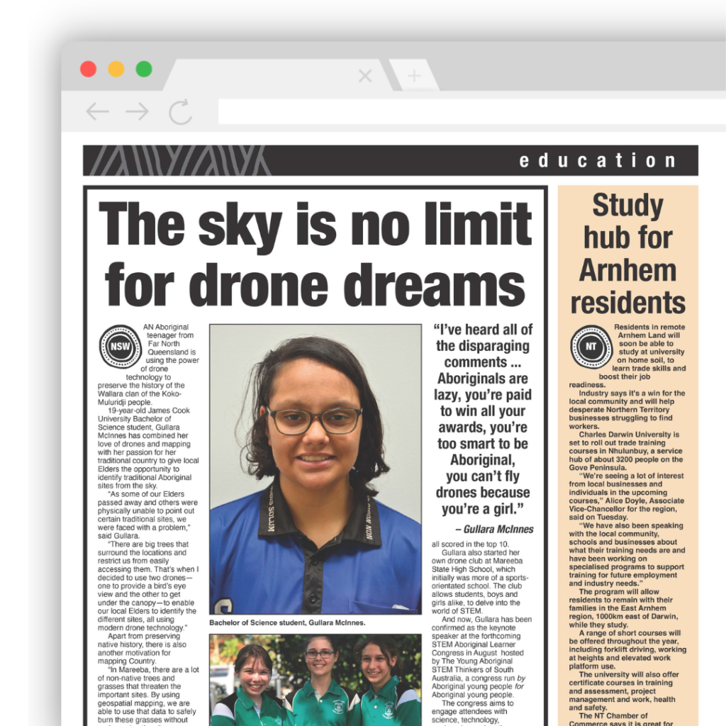 Koori Mail - July 27th, 2022. The Sky Is No Limit For Drone Dreams