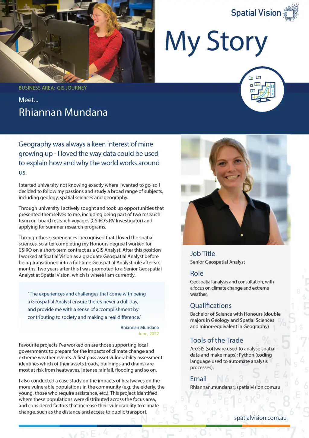 staff profile rhiannan mundana