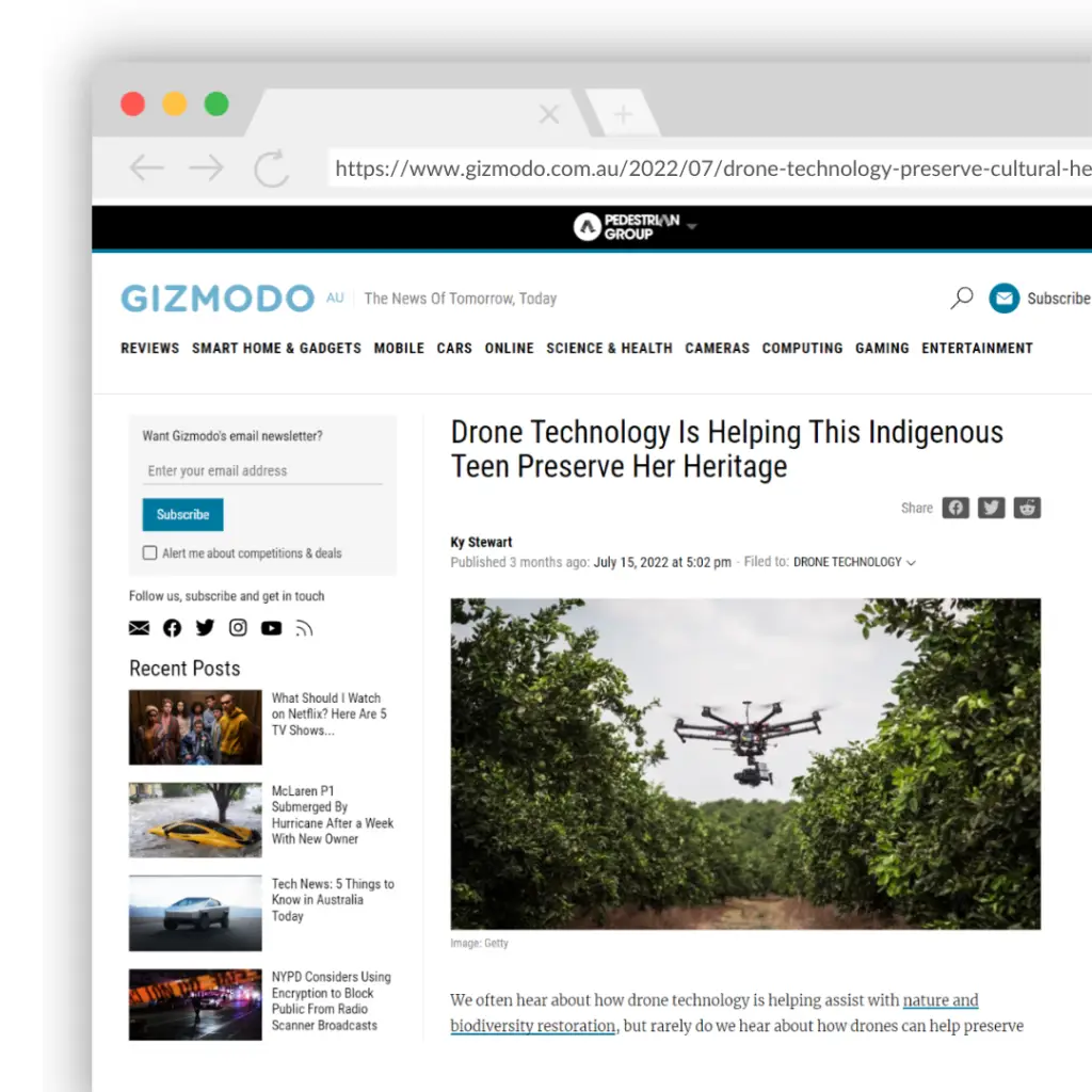 gizmodo Drone Technology Is Helping This Indigenous Teen Preserve Her Heritage