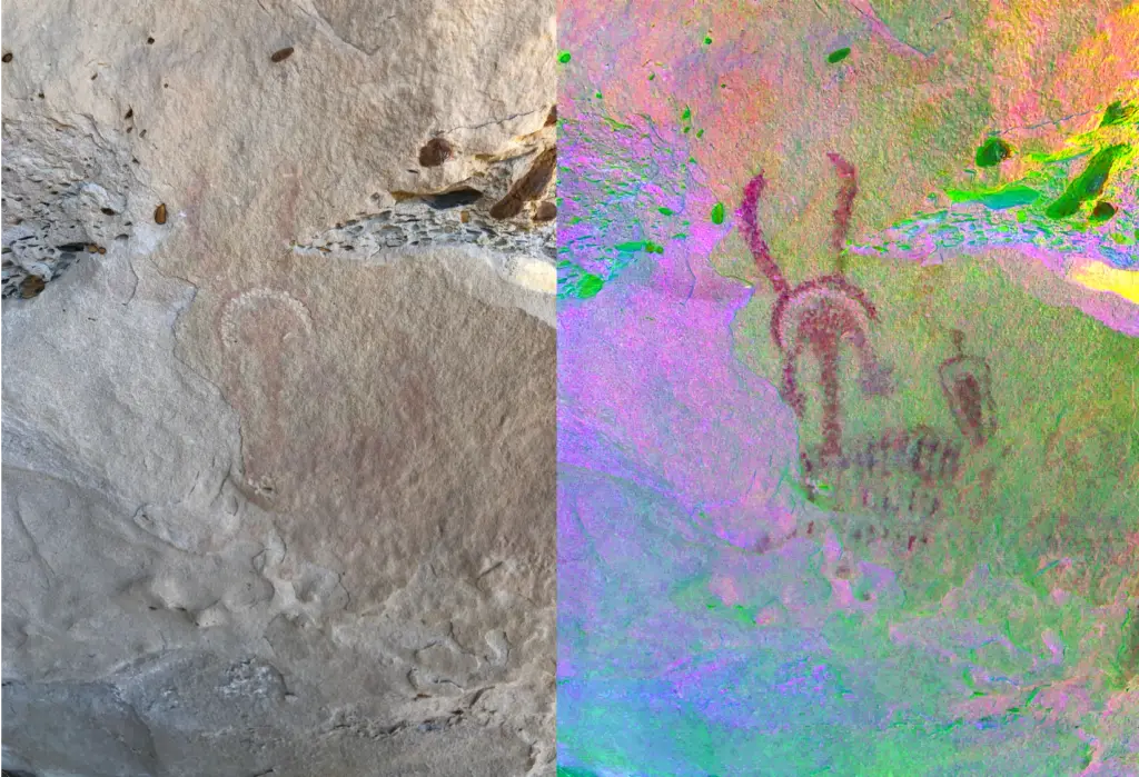 pastel rock art captured