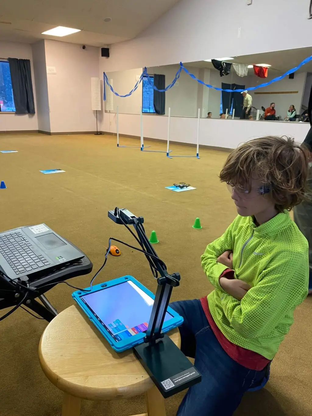 student coding at Chaffee County