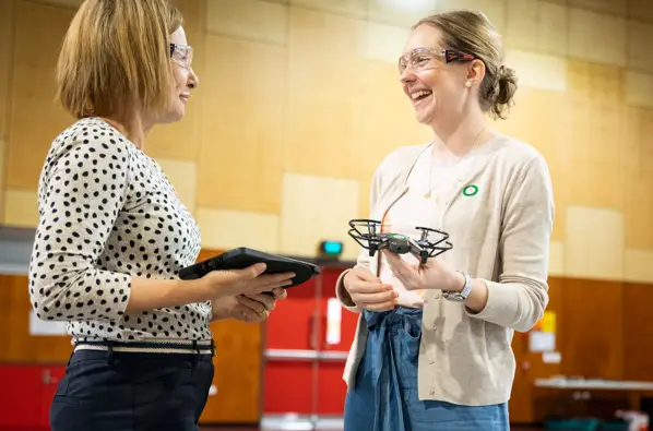 Teachers with drones