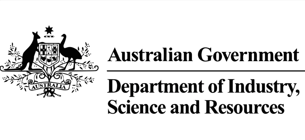 Australian Government Department of Industry, Science and Resources Logo She Maps partner