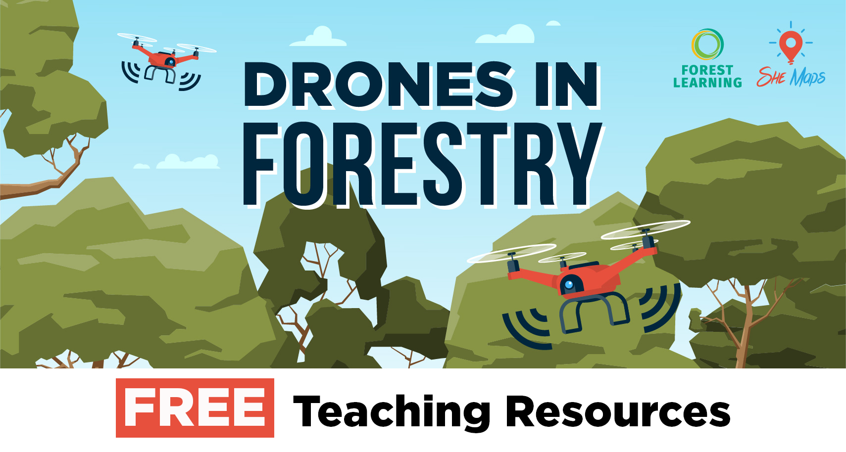 free teacher resources drones in forestry website