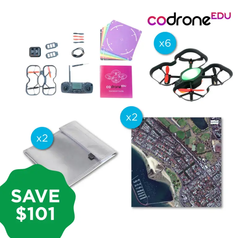 DRONE package with accessories and aerial map
