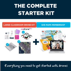 Complete starter kit for classroom drone education.