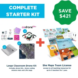 Drone starter kit with educational resources