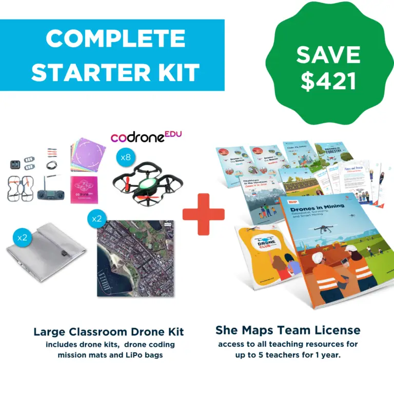 Drone starter kit with educational resources