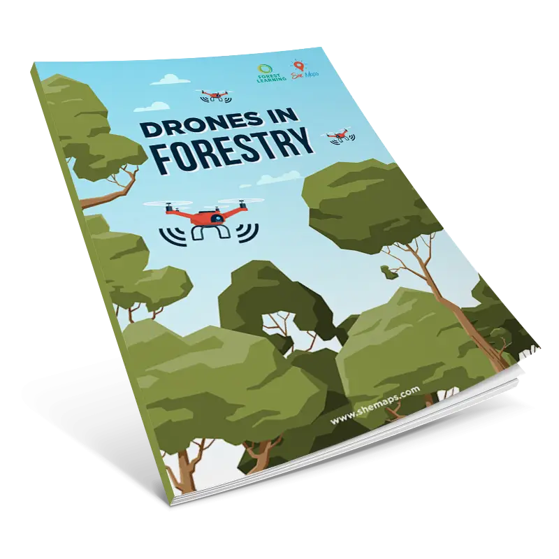 Cover of 'Drones in Forestry' booklet.