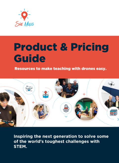 She Maps product guide for teaching with drones.