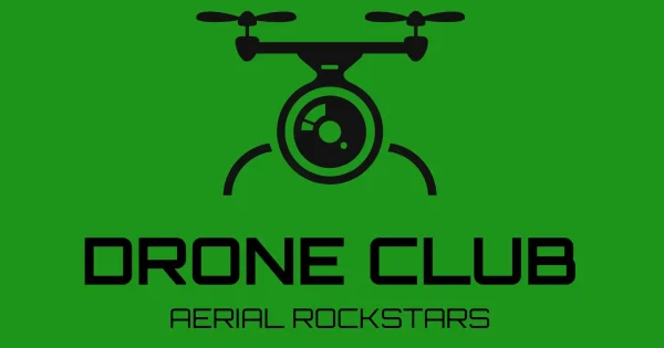 a green banner displaying a drone image and drone club aerial rockstars text logo She Maps