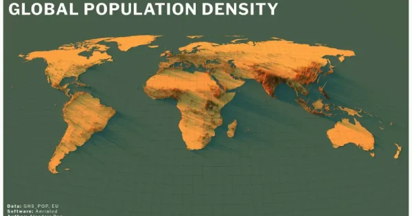 mapped out Global Population Density