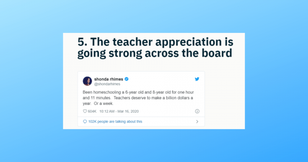 Shonda Rhimes gives a shout out to teachers for their hard work